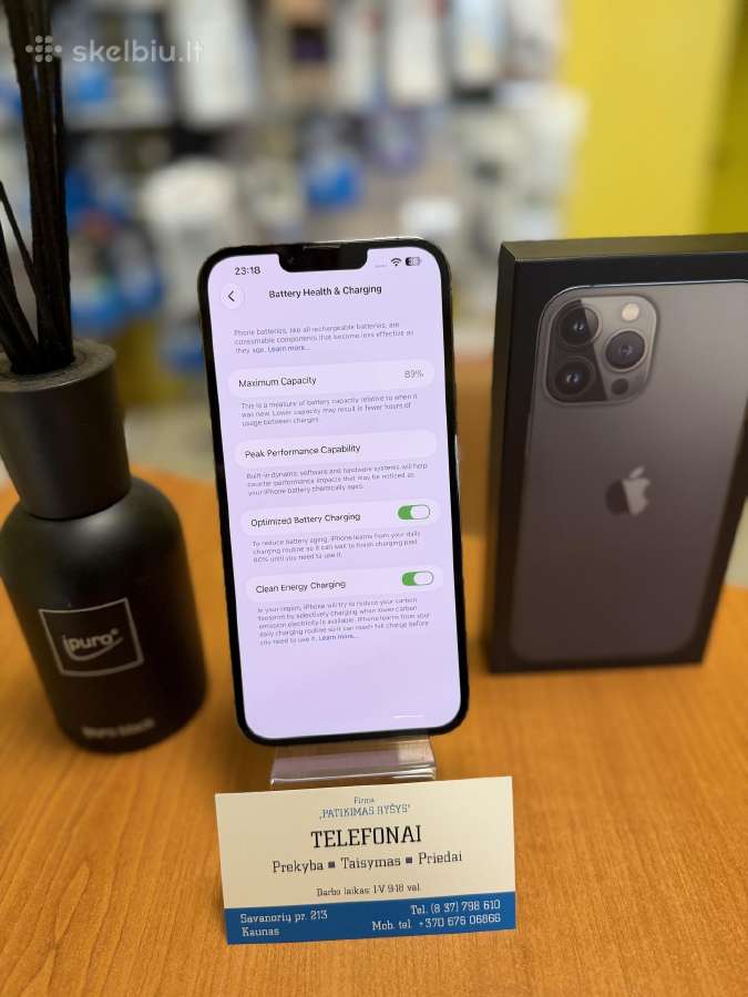 iPhone 13promax 256gb Graphite Su Garantija - nuotraukos Nr. 4