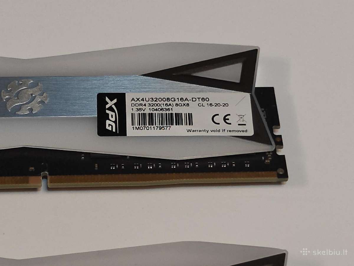 Xpg Spectrix D60g Rgb Ddr4 16gb(2x8gb) 3200mhz - nuotraukos Nr. 4