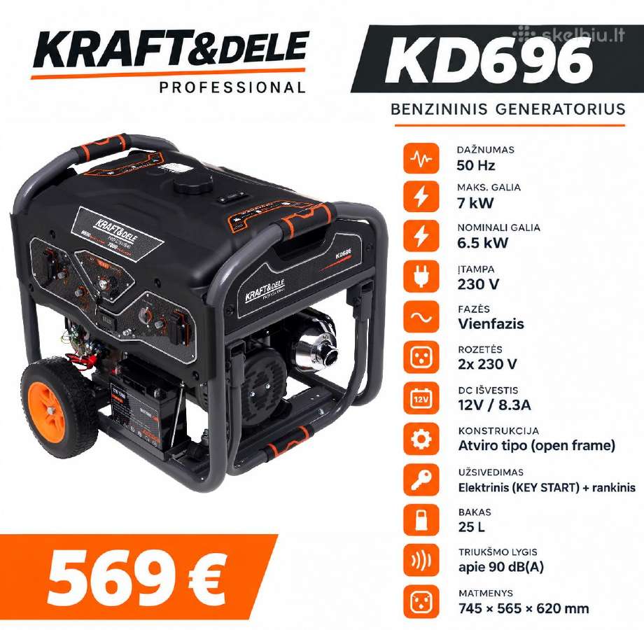 Nauji elektros generatoriai 3-6.5kw - nuotraukos Nr. 3