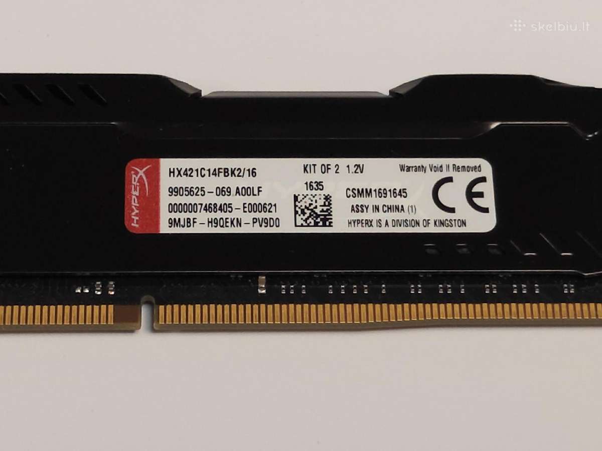 Kingston Hyperx Fury Ddr4 16gb(2x8gb) 2133mhz Cl14 - nuotraukos Nr. 3