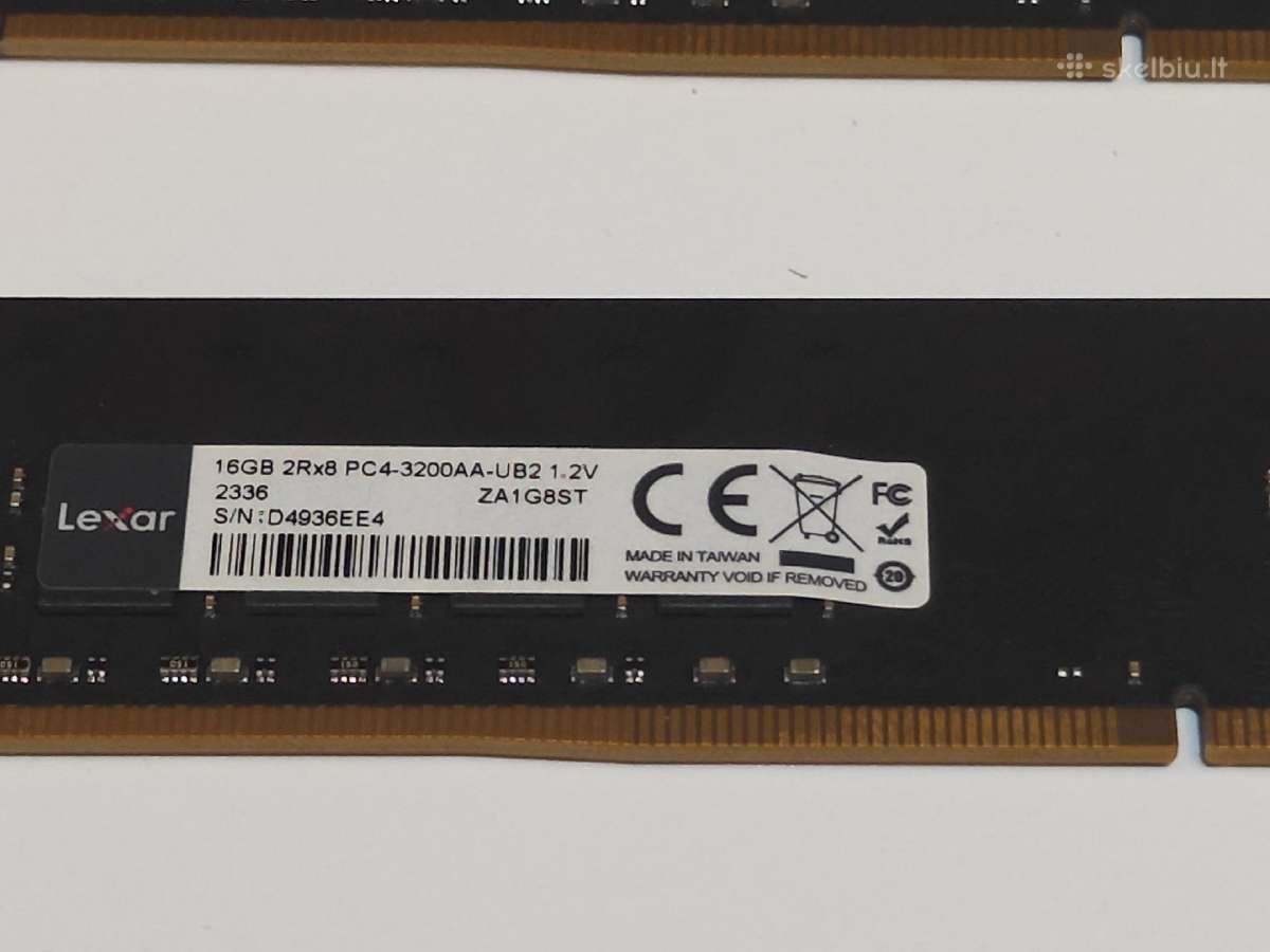 Lexar Ddr4 32gb ( 2x16gb ) 3200mhz Cl22 - nuotraukos Nr. 4