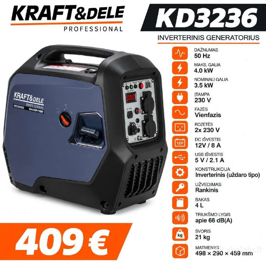 Nauji elektros generatoriai 3-6.5kw - nuotraukos Nr. 5