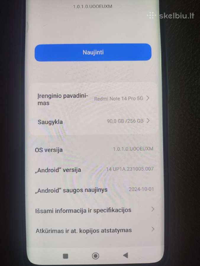 Redmi Note Pro 14 5 g redmi Note Pro 13 5G. - nuotraukos Nr. 3
