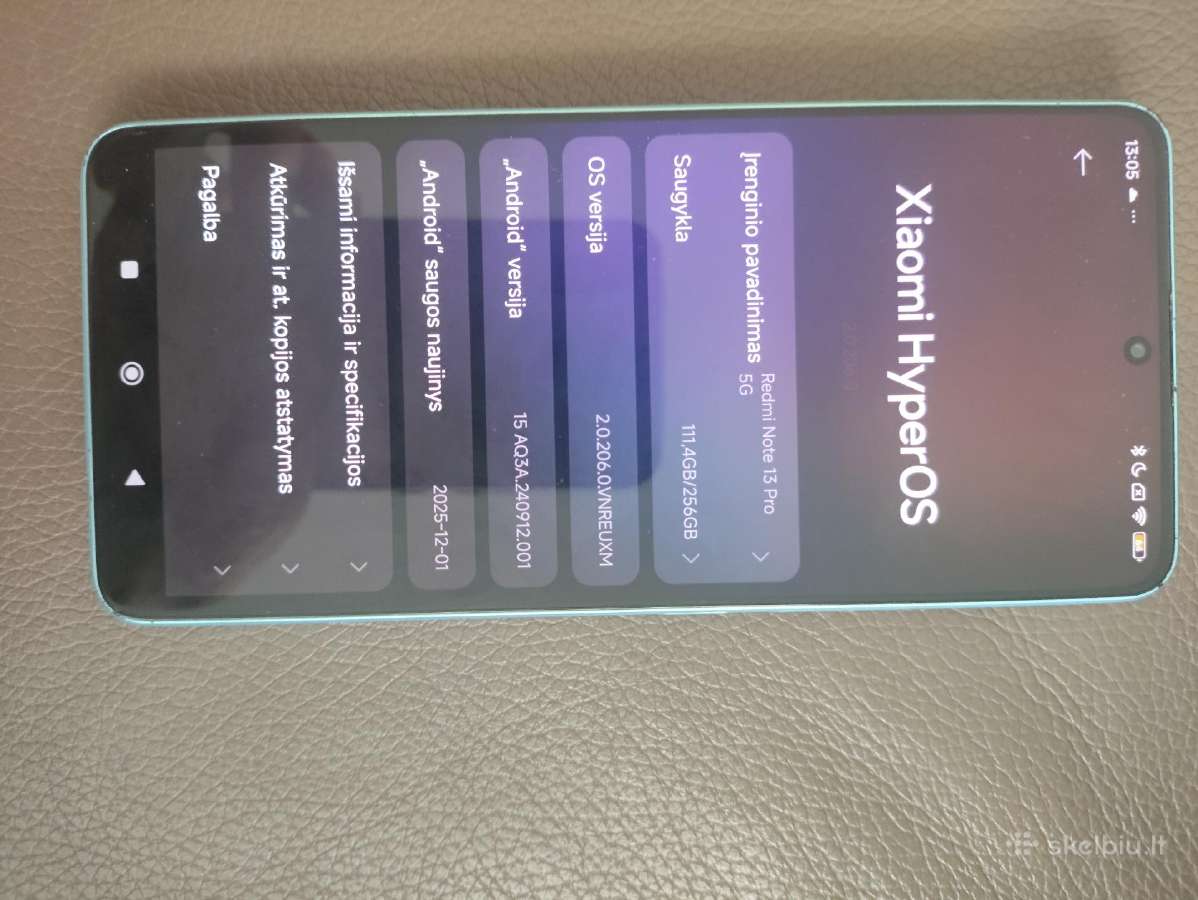 Redmi Note Pro 14 5 g redmi Note Pro 13 5G. - nuotraukos Nr. 6