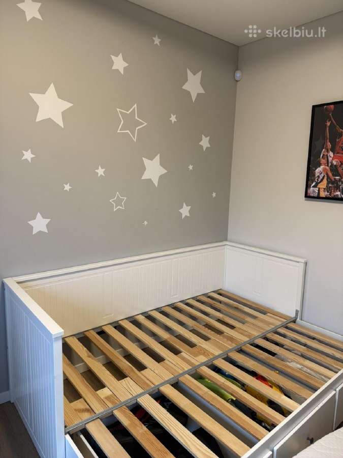 Lova Ikea Hemnes Kušetės rėmas su 3 stalčiais, bal - nuotraukos Nr. 6