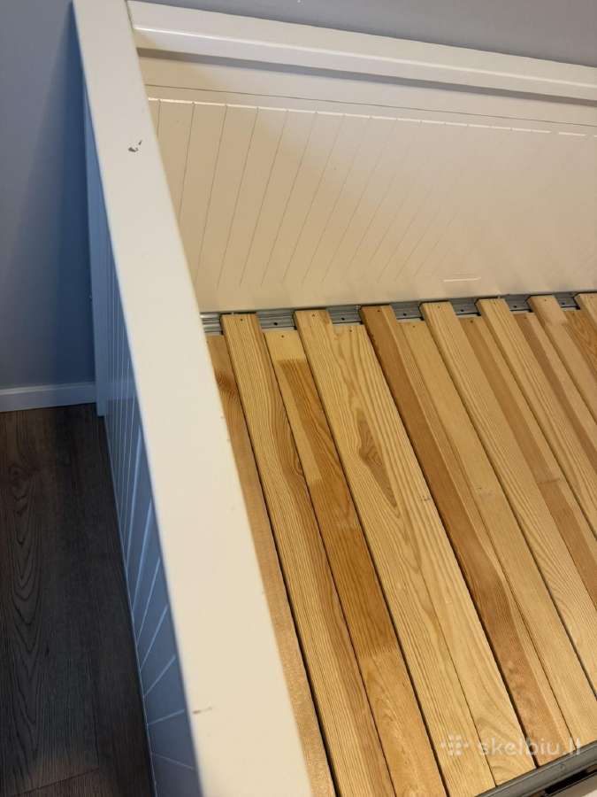 Lova Ikea Hemnes Kušetės rėmas su 3 stalčiais, bal - nuotraukos Nr. 8