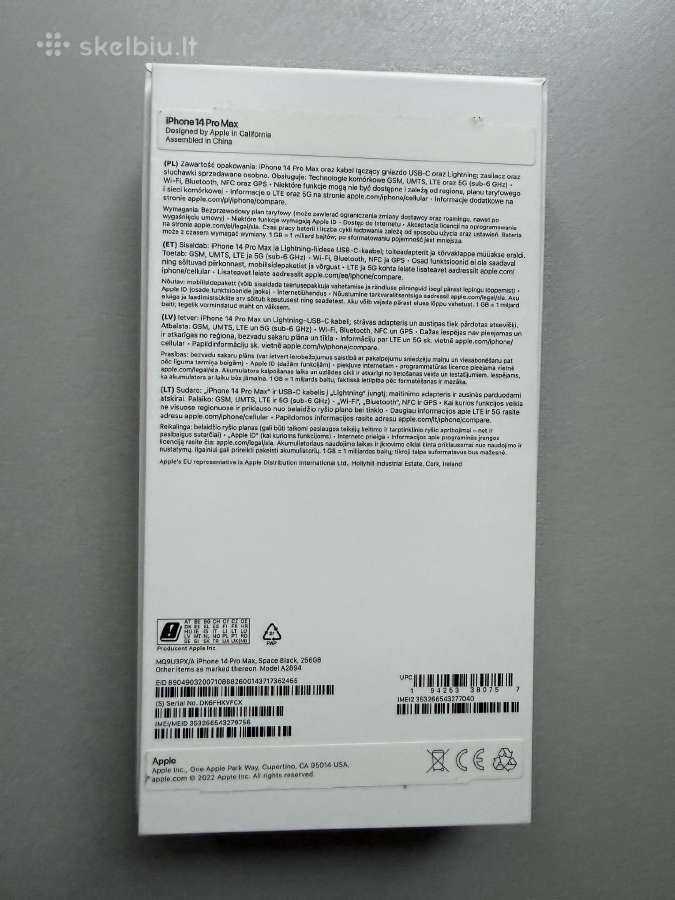 iPhone 14pro Max 256gb Space Black - nuotraukos Nr. 2