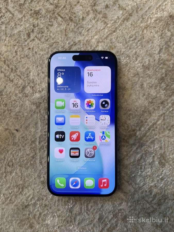 iPhone 15 Pro 256 GB juodas - nuotraukos Nr. 3