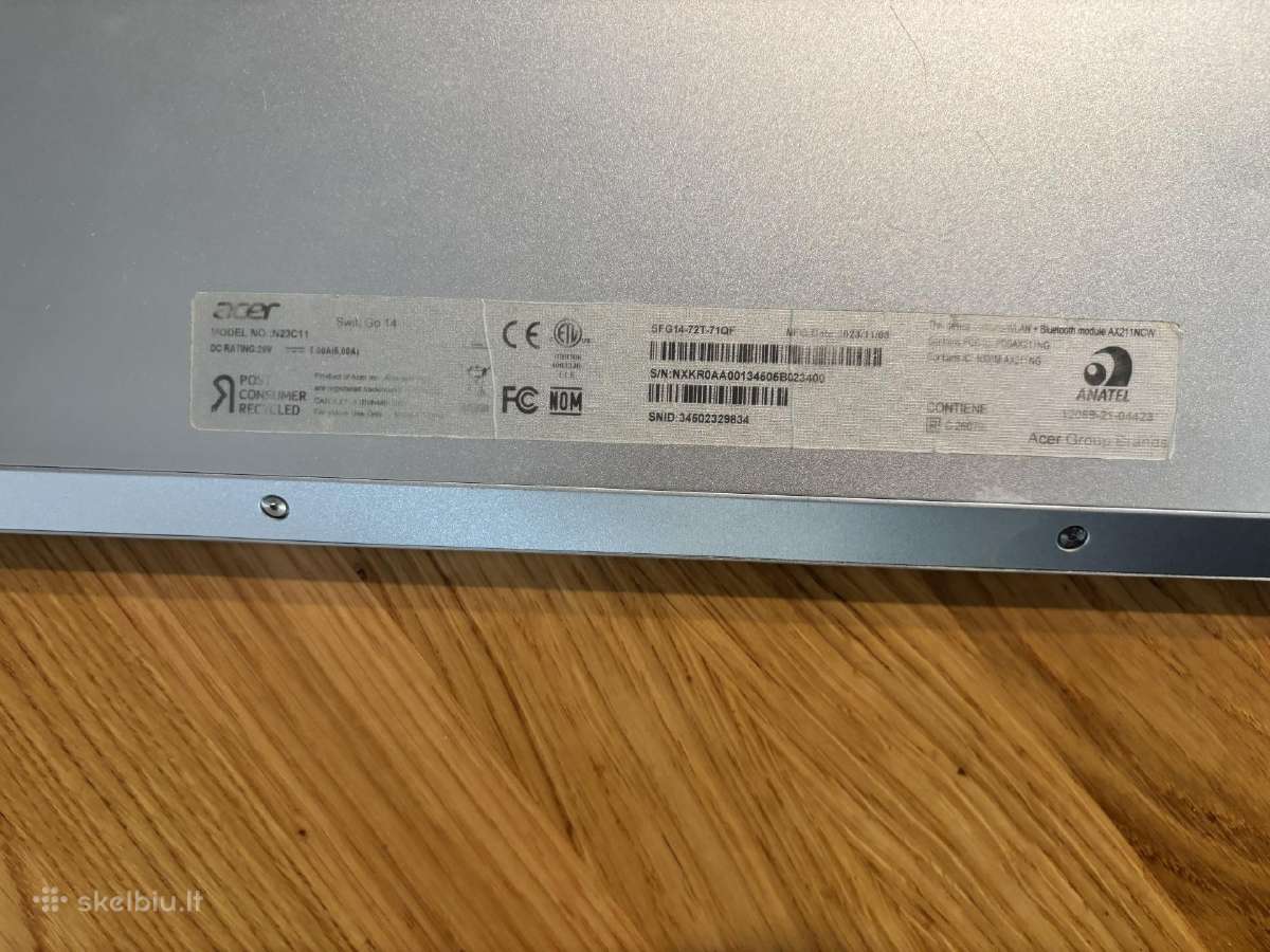 Acer Swift Go 14 Ultra 7, 16 GB, 1 TB, liečiamas - nuotraukos Nr. 7