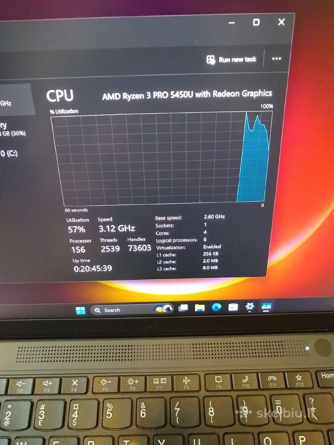 X13 Ryzen 5450u/16/512 - nuotraukos Nr. 6