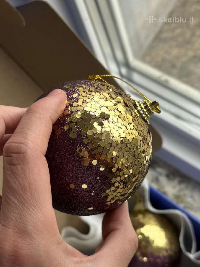 Kalėdiniai žaisliukai su ausko detalem 4 vnt. - nuotraukos Nr. 7