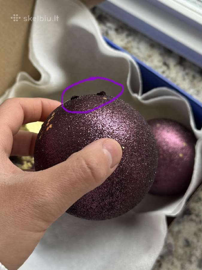Kalėdiniai žaisliukai su ausko detalem 4 vnt. - nuotraukos Nr. 9