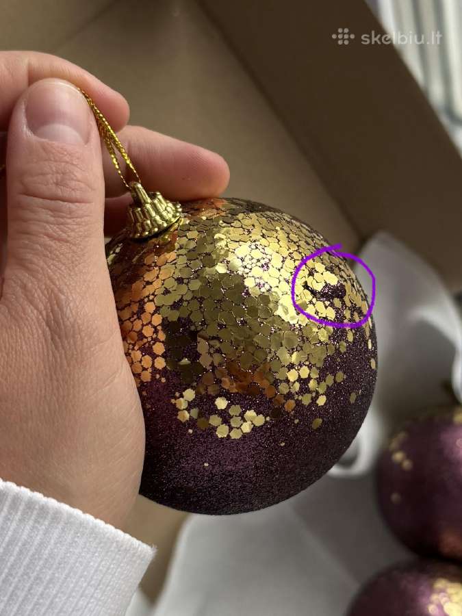 Kalėdiniai žaisliukai su ausko detalem 4 vnt. - nuotraukos Nr. 11