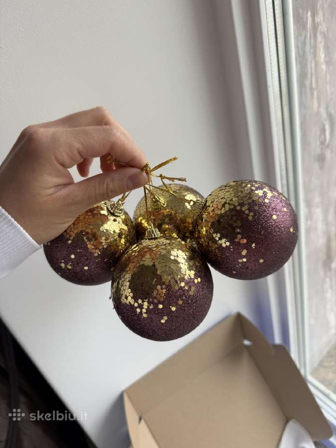 Kalėdiniai žaisliukai su ausko detalem 4 vnt. - nuotraukos Nr. 16
