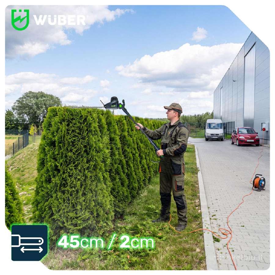 Wuber Elektrinės teleskopinis gyvatvorių žirklės - nuotraukos Nr. 5
