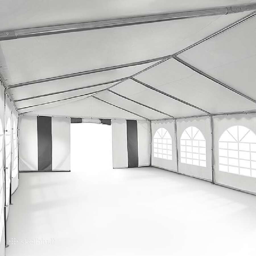 Pvc palapinė paviljonas Zeltpro 5x10, balta/pilka - nuotraukos Nr. 6