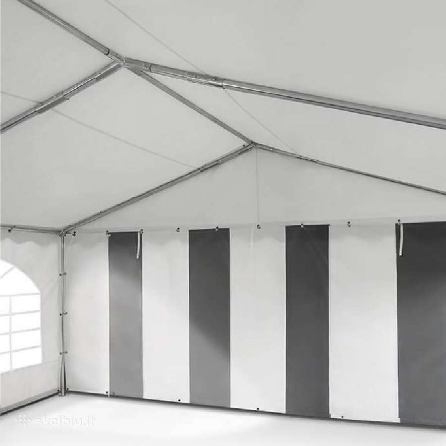 Pvc palapinė paviljonas Zeltpro 5x10, balta/pilka - nuotraukos Nr. 7