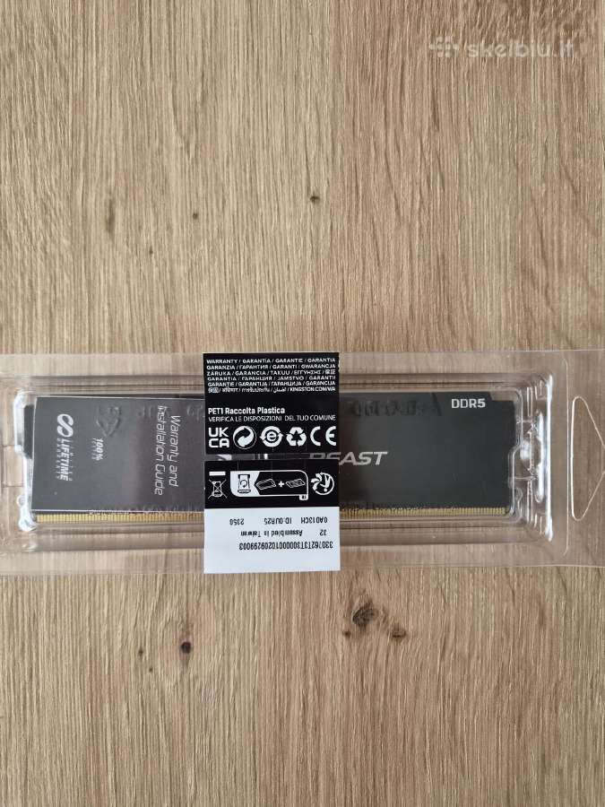 Kingston Fury beast black, Ddr5, 16gb - nuotraukos Nr. 2