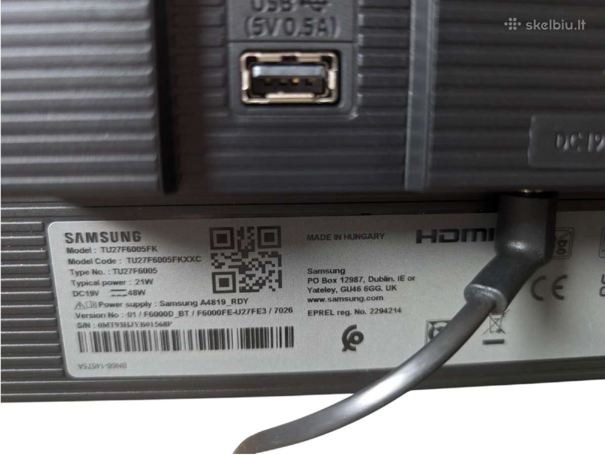 Televizorius Samsung Tu27f6005 27 Full HD S - nuotraukos Nr. 4