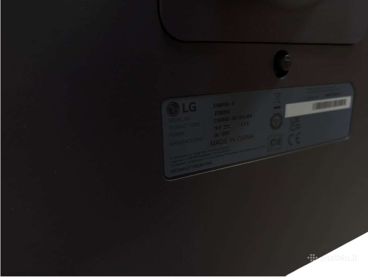 Monitorius LG Ultragear 27gs85q-b 27 Qhd180hz - nuotraukos Nr. 6