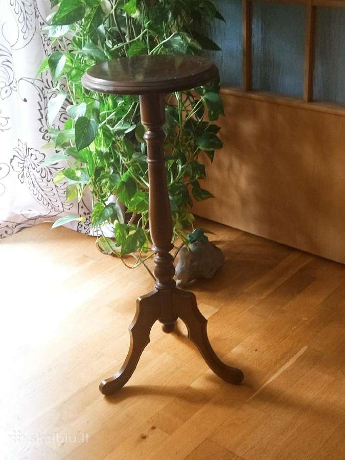 Vintažinis medinis gėlių stovas. - nuotraukos Nr. 2
