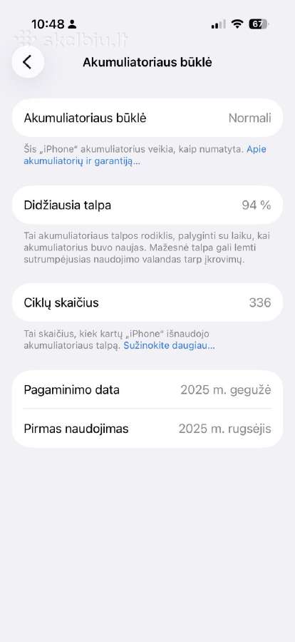 iPhone 16 Pro 128 GB 94% - nuotraukos Nr. 13