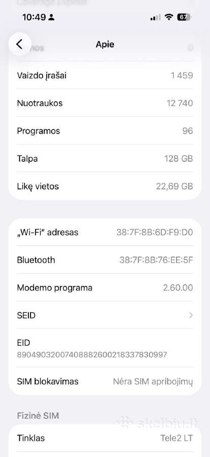 iPhone 16 Pro 128 GB 94% - nuotraukos Nr. 14
