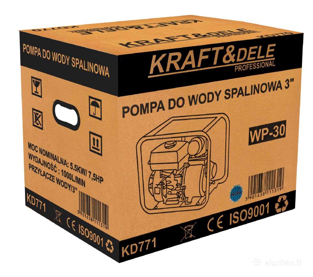 Benzininis vandens siurblys - motopompa 1000l/min - nuotraukos Nr. 14