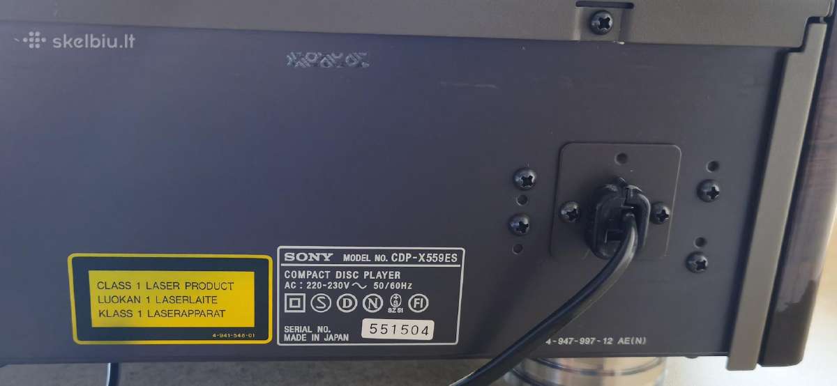 Sony Cdp-x559es - nuotraukos Nr. 9