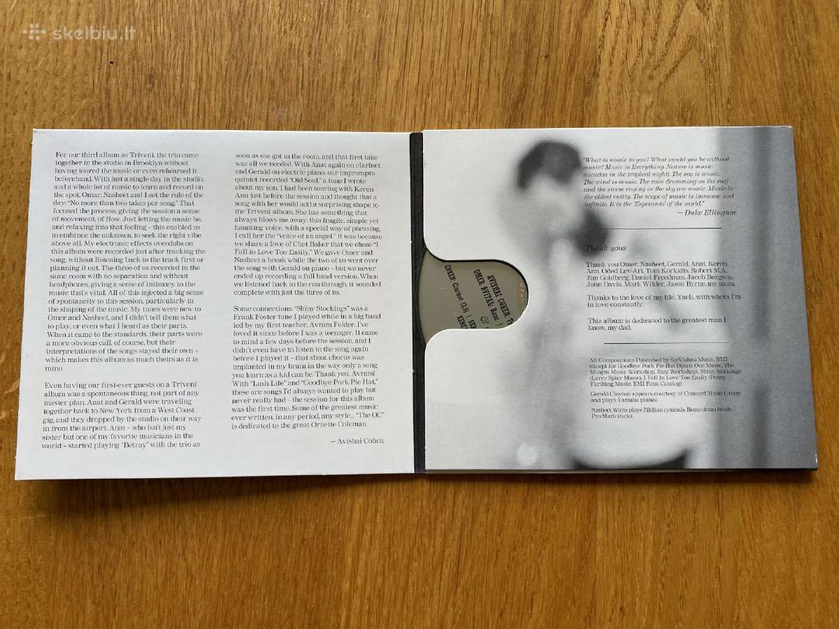 Originalus Avishai Cohen's Triveni Dark Nights CD - nuotraukos Nr. 3