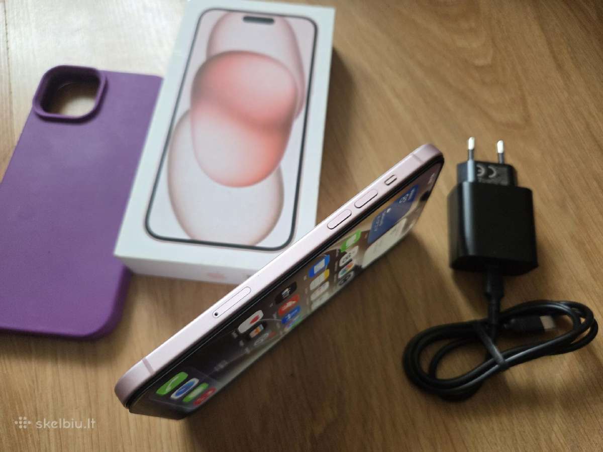 iPhone 15 Plus 128gb, Battery Health 100%, komplek - nuotraukos Nr. 6