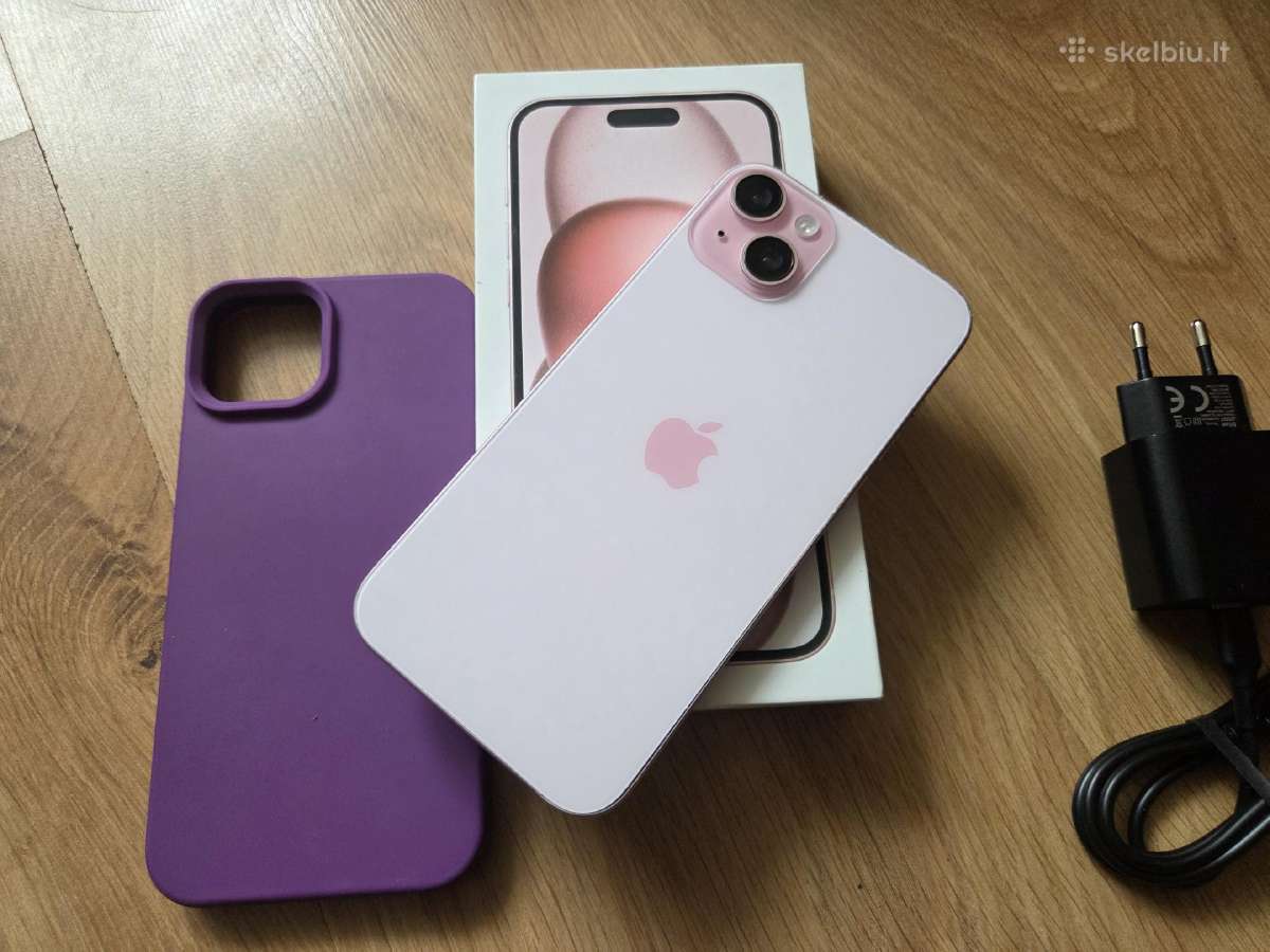 iPhone 15 Plus 128gb, Battery Health 100%, komplek - nuotraukos Nr. 7