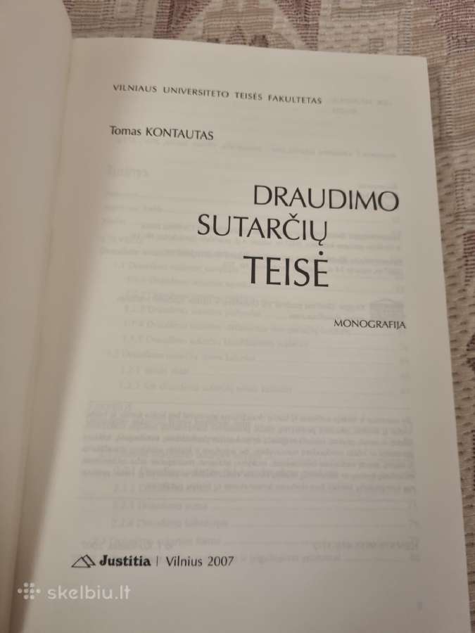 Draudimo sutarčių teisė - nuotraukos Nr. 2