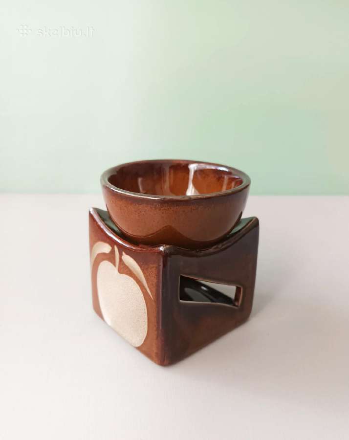 Keraminė aromatinė žvakidė, 7,5cm aukštis - nuotraukos Nr. 3