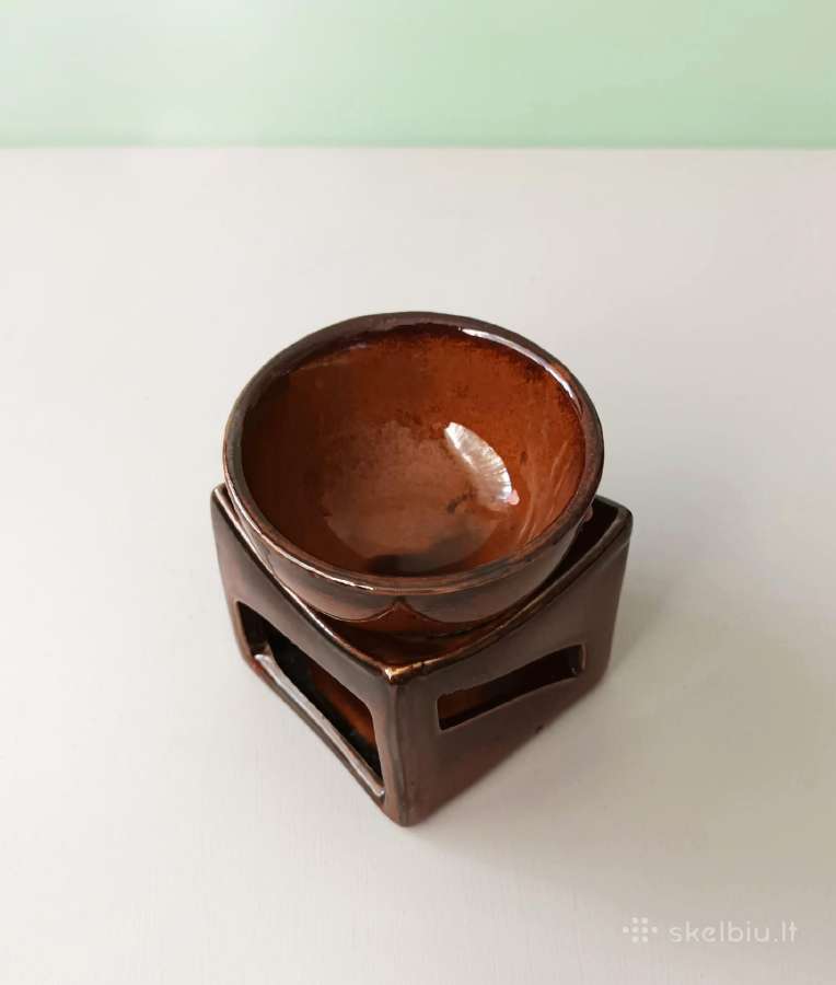 Keraminė aromatinė žvakidė, 7,5cm aukštis - nuotraukos Nr. 5