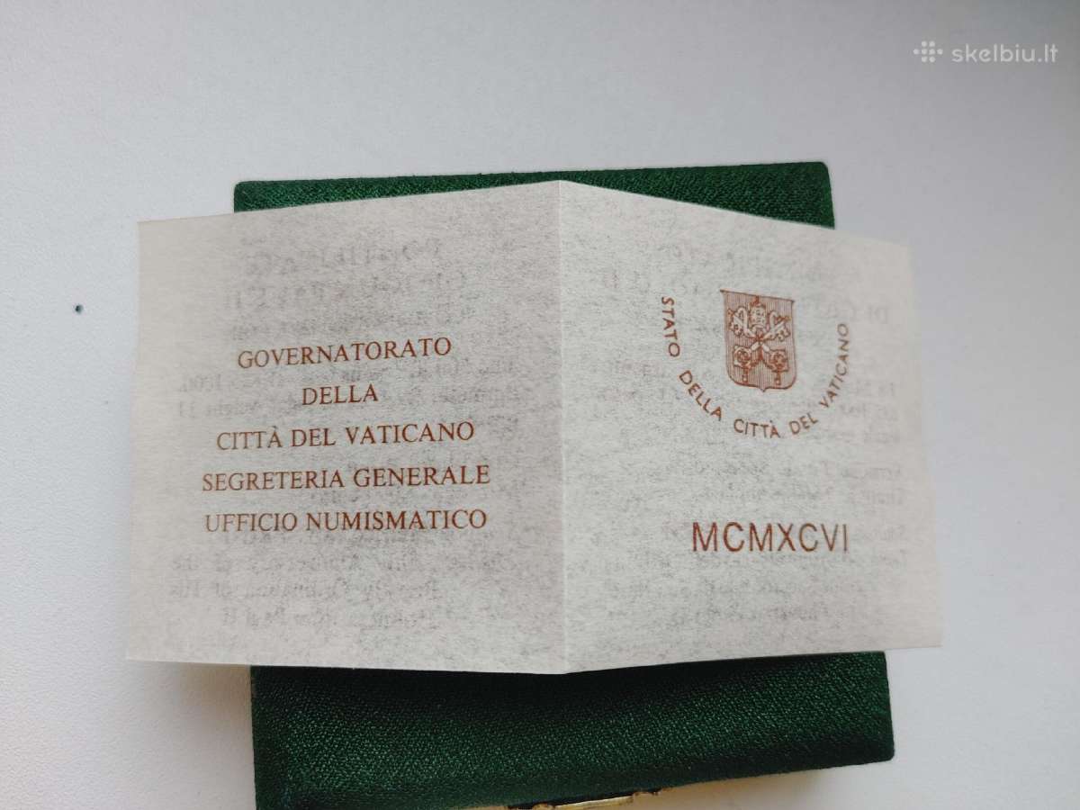 Vatikanas - Popiežius J. Paulius II - 1996, proof - nuotraukos Nr. 4