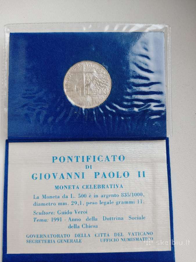 Vatikanas - Popiežius J. Paulius II - 1991 500lirų - nuotraukos Nr. 3
