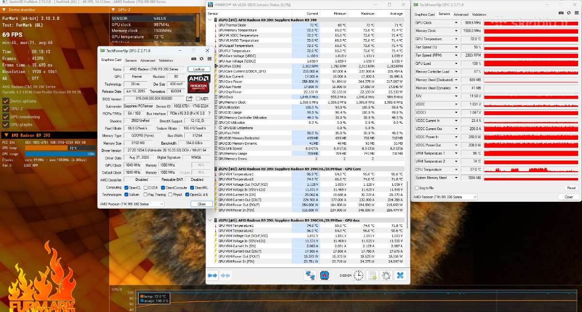 Sapphire Nitro R9 390 with Back Plate 8 GB - nuotraukos Nr. 10