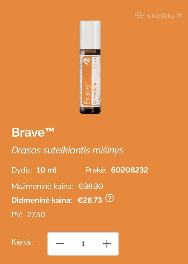 Naujas Doterra eterinis aliejus Brave Touch - nuotraukos Nr. 3
