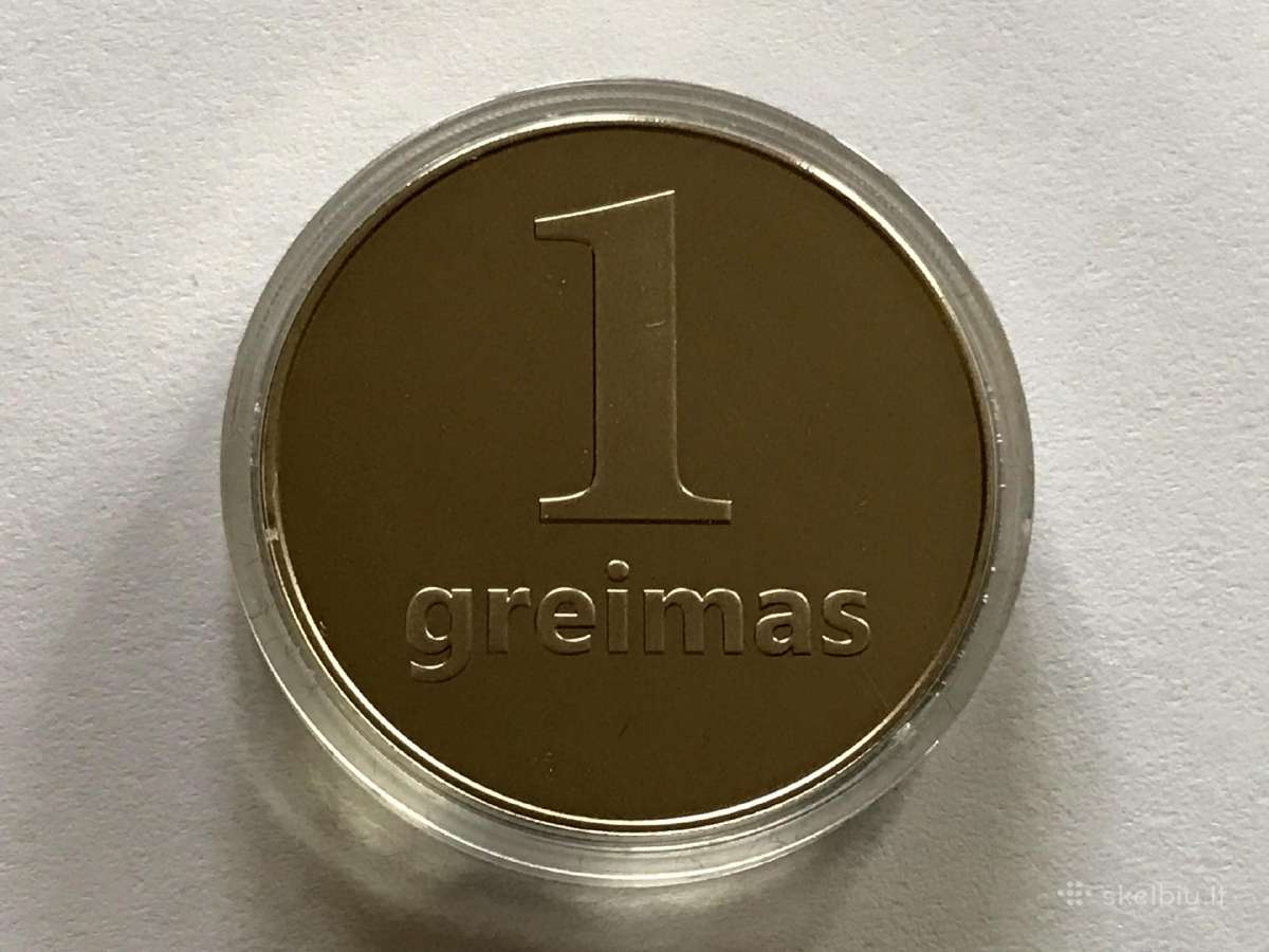 Retas medalis - moneta 1 Greimas - nuotraukos Nr. 5