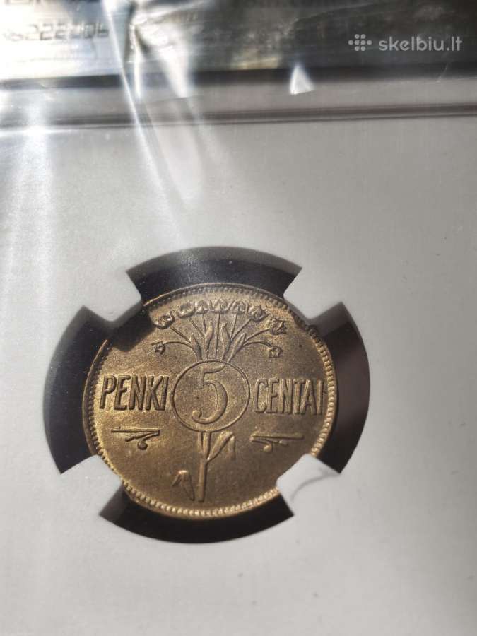 1925 m. 5 centai Ms65 - nuotraukos Nr. 3