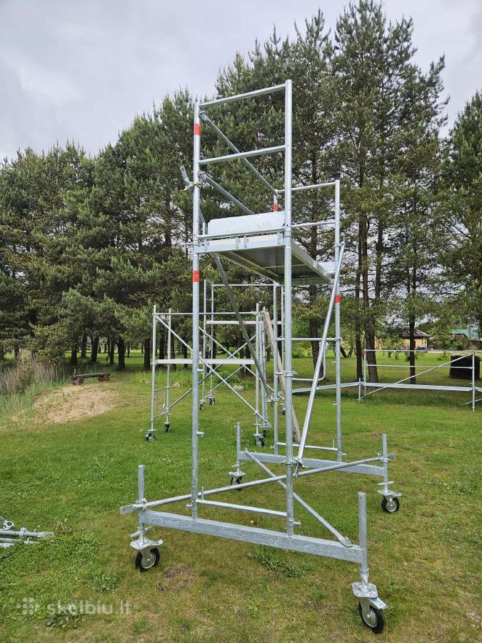 Nauji pastoliai, 3m*6,7m, darbin 8,6m +37122559926 - nuotraukos Nr. 7