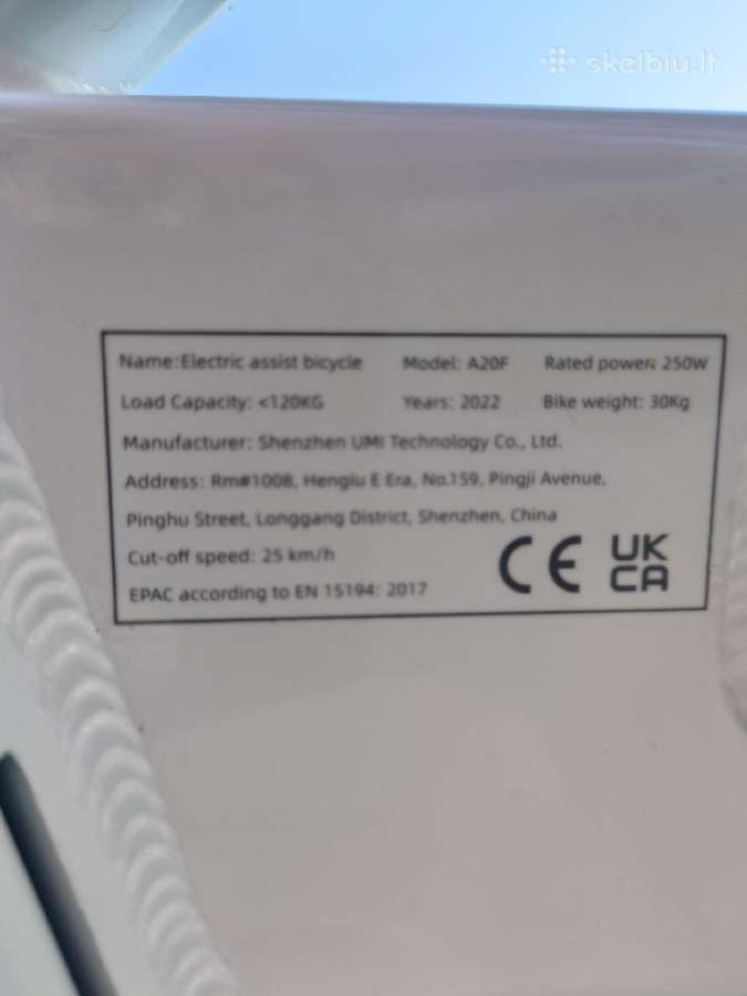 Elektrinis dviratis Ado a20f - nuotraukos Nr. 6