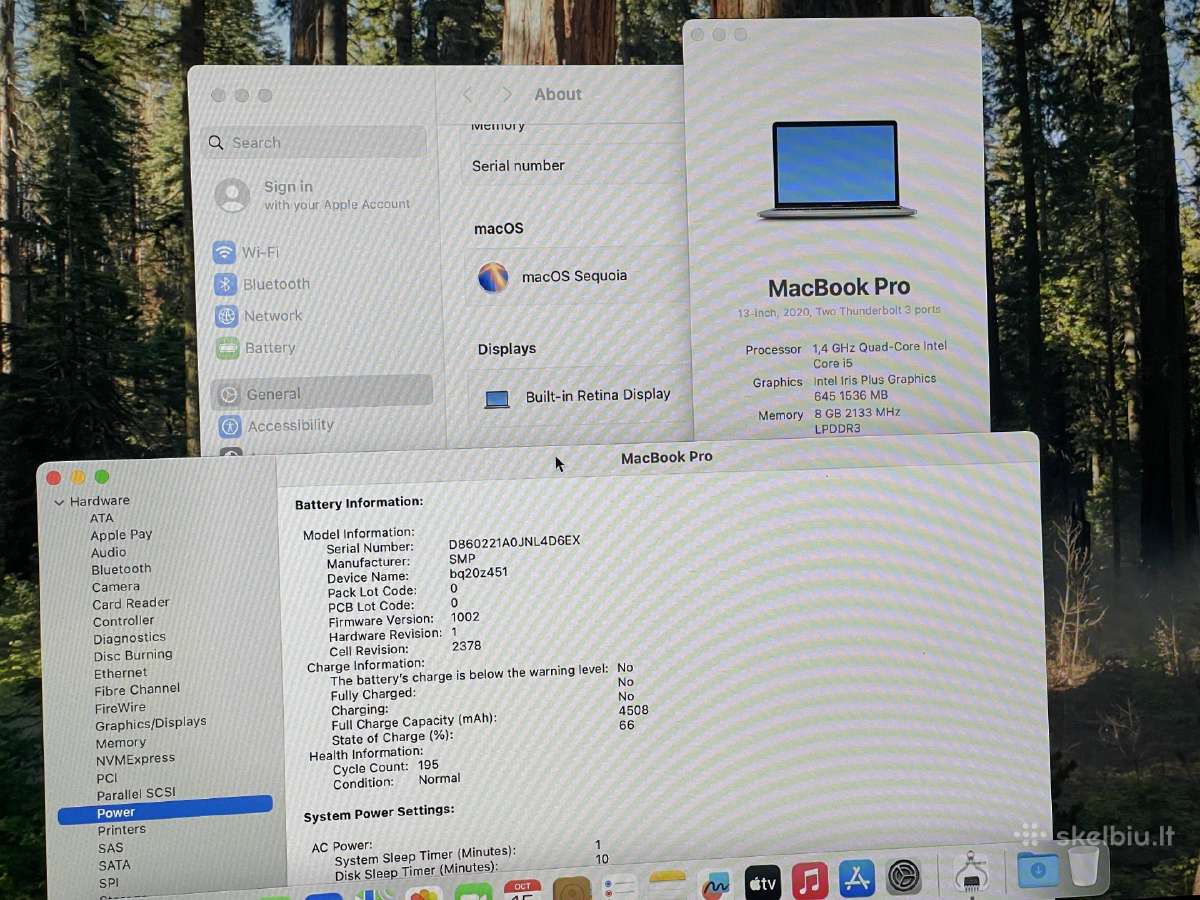 MacBook Pro 13 2020 i5 8gb 256 SSD su garantija - nuotraukos Nr. 12