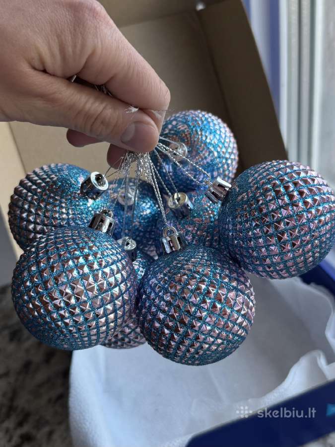 Blizgantys rožiniai kalėdiniai žaisliukai 8vnt. - nuotraukos Nr. 12