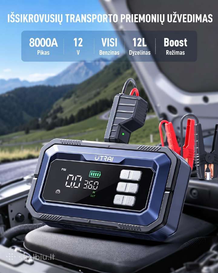 Galingas 4-in-1 automobilio užvedėjas (busteris) - nuotraukos Nr. 7