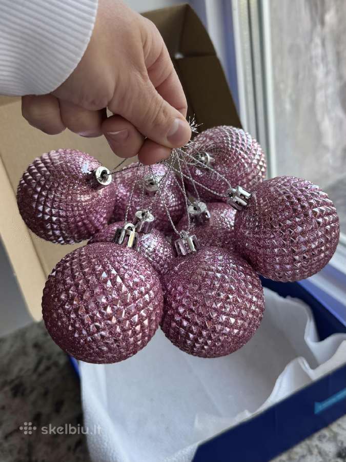 Blizgantys mėlyni kalėdiniai žaisliukai 8vnt. - nuotraukos Nr. 20