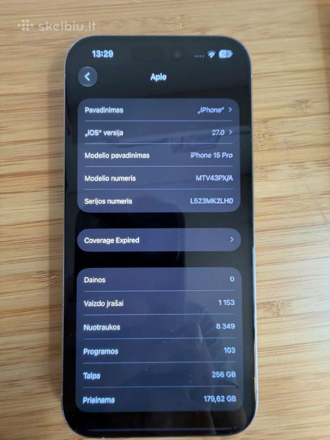 iPhone 15 pro (256 GB, white) - nuotraukos Nr. 5