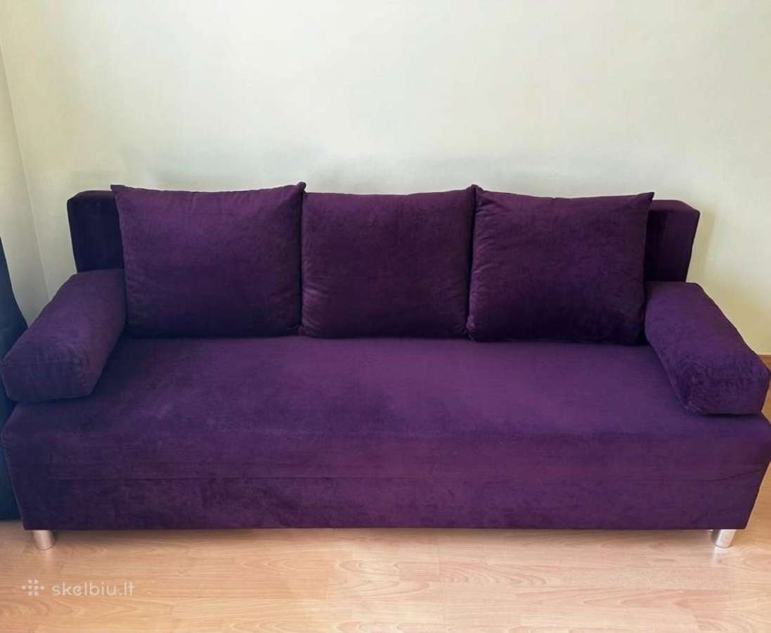 Mažai naudota sofa-lova su patalynė dėže - nuotraukos Nr. 3