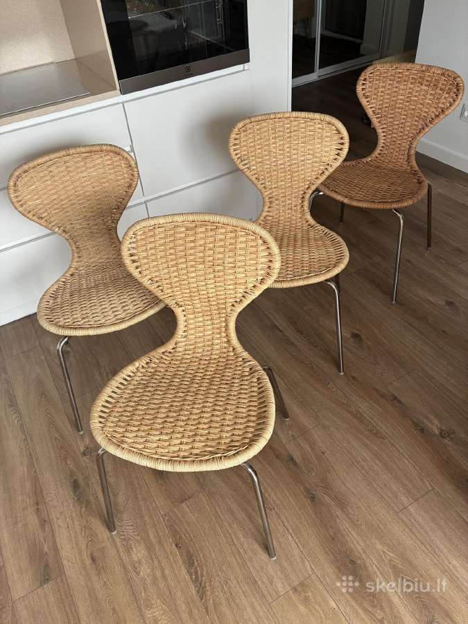 Ikea kėdės rotangas 4 vnt. - nuotraukos Nr. 4